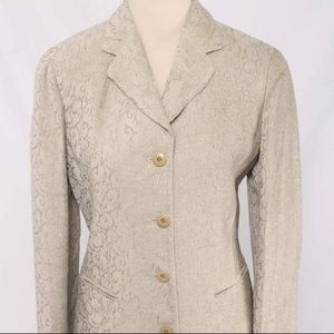 Emanuel Ungaro brocade beige suit